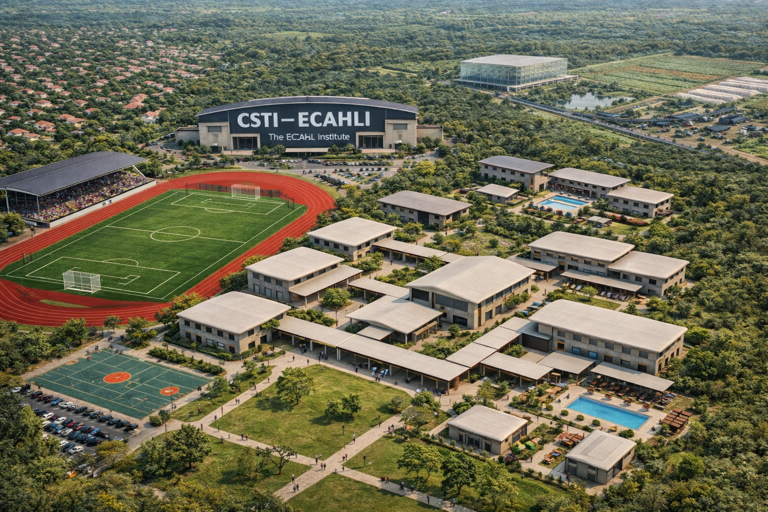ECAHLI campus aerial concept