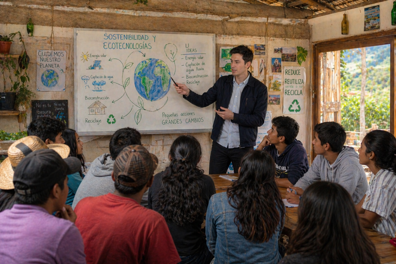 Dr. Izzy Kiver with students