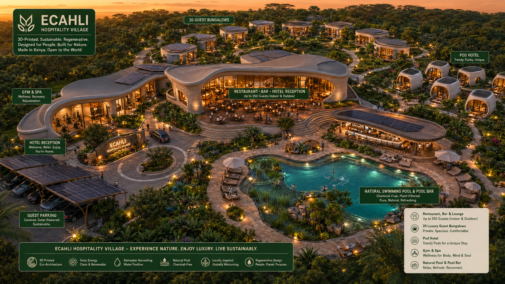 ECAHLI Kisumu — hospitality zone exterior