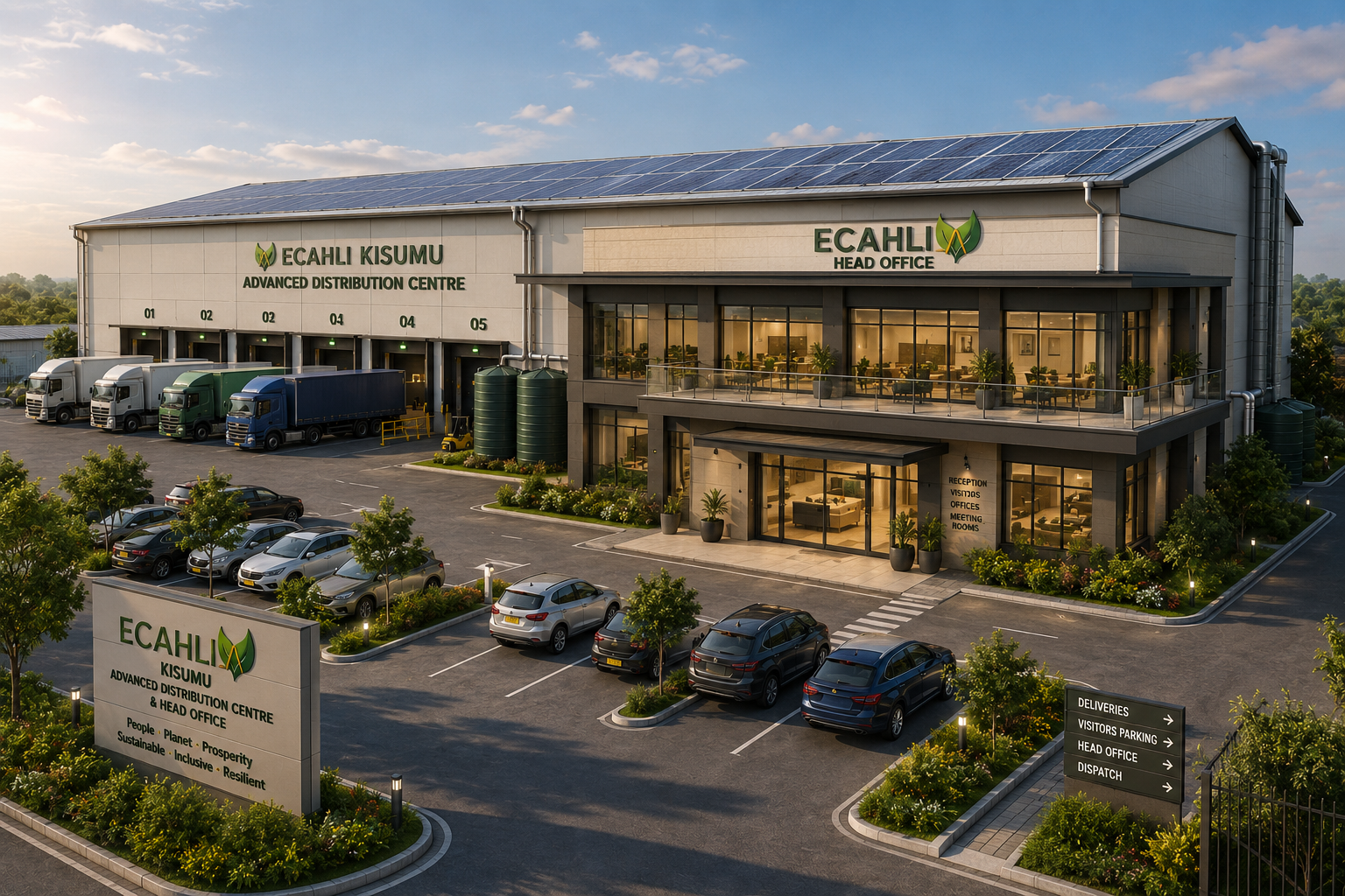 ECAHLI Kisumu — wholesale warehouse and office complex