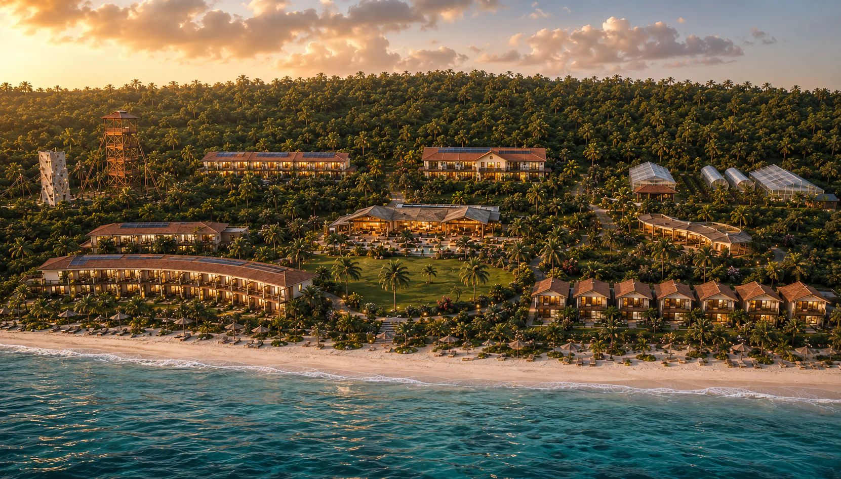 Tiwi Bay Eco Resort beachfront view