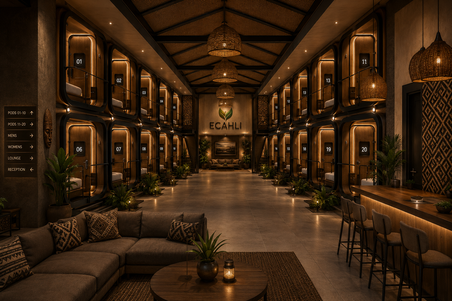 ECAHLI Karibu Podhotel — African Art Atrium