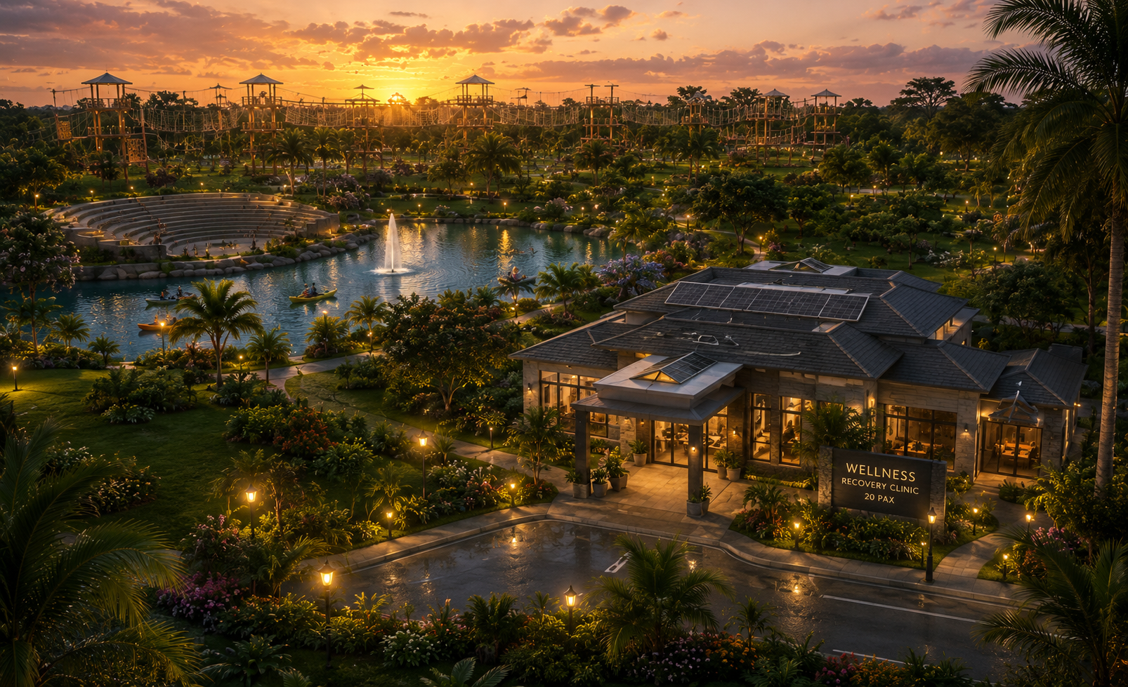 Wellness facilities and amphitheater