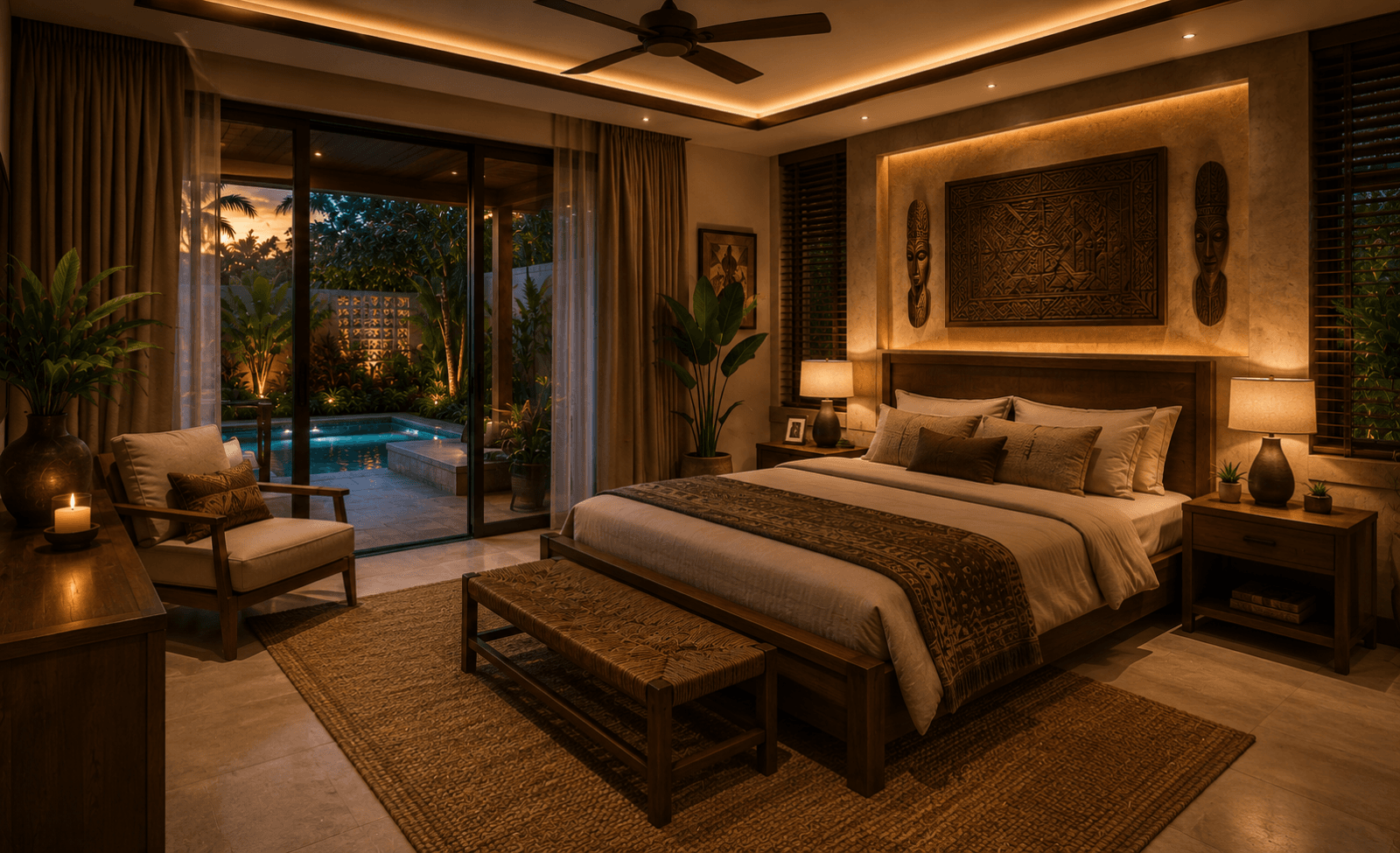 Master bedroom, Tsavo house